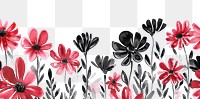 PNG Red and black flowers backgrounds pattern petal.
