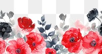 PNG Red and black flowers backgrounds pattern poppy.