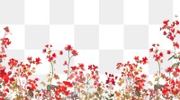 PNG Red tiny flowers backgrounds outdoors pattern.