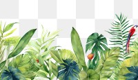 PNG Tropical leaves and bird backgrounds vegetation outdoors.