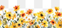PNG Yellow flowers backgrounds pattern nature.