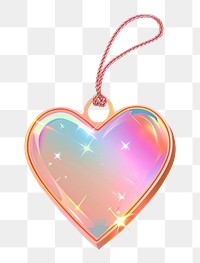 PNG  Hologram heart jewelry illuminated celebration. AI generated Image by rawpixel.