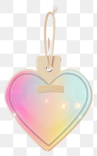 PNG  Hologram heart pendant jewelry locket. AI generated Image by rawpixel.