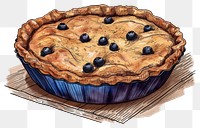 PNG  Antique of pie blueberry dessert fruit.