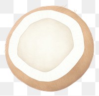 PNG  Coconut white background dishware produce.