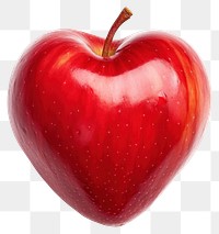 PNG  Apple heart shape fruit plant food.