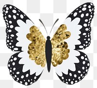PNG  Butterfly shape ripped paper animal insect white background.
