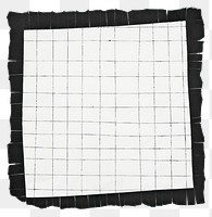 PNG  Black grids ripped paper backgrounds white white background