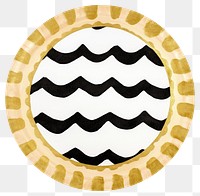 PNG  Chevron in circle shape ripped paper white background creativity dishware.