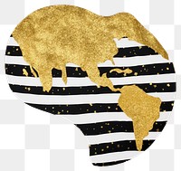 PNG  Earth shape ripped paper striped cartoon pattern.