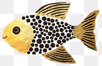 PNG  Fish shape ripped paper animal white background pomacanthidae.