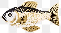 PNG  Fish shape ripped paper animal trout white background.