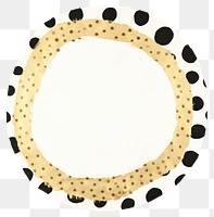 PNG  Polka dot in circle shape ripped paper pattern white background moustache.
