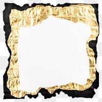 PNG  Square shape ripped paper backgrounds gold white background.