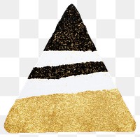 PNG  Triangle shape ripped paper gold white background pyramid.