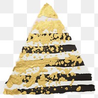 PNG  Triangle shape ripped paper white background pyramid pattern.