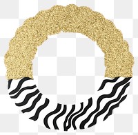 PNG  Wave in circle shape ripped paper white background accessories moustache.