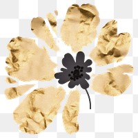 PNG  Wildflower shape ripped paper petal leaf white background.