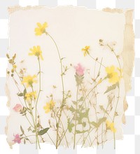 PNG  Wildflower ripped paper painting plant petal.