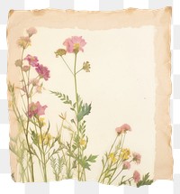 PNG  Wildflower ripped paper painting pattern plant