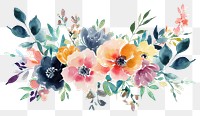 PNG  Bouquet painting pattern flower.