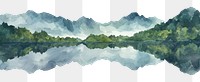 PNG  Lake nature landscape panoramic