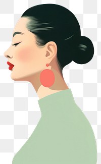 PNG Chinese seamless vintage woman art portrait adult