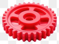 PNG  Gear wheel red white background.