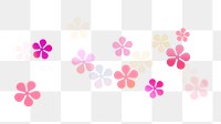 Pink flower png bokeh transparent pattern design