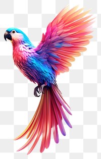 PNG A parrot icon iridescent animal bird white background.