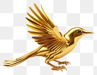 PNG  Bird gold animal white background.
