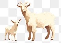 PNG Goat and kid livestock animal mammal.
