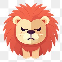 PNG Angry lion cartoon mammal animal.