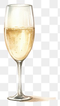 PNG A glass of Champagne champagne drink wine. AI generated Image by rawpixel.