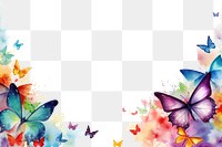 PNG  Painting butterfly border outdoors pattern nature.