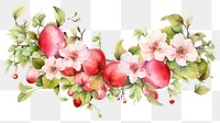 PNG Garland apple painting blossom flower.