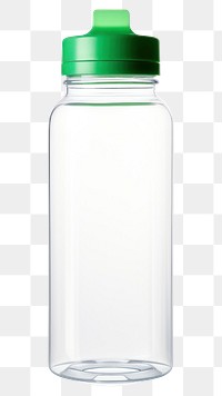 PNG  Plastic water bottle green jar white background. AI generated Image by rawpixel.