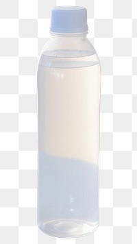 PNG  Transparent plastic water bottle with white silicone rubber lid drink refreshment laboratory. AI generated Image by rawpixel.