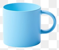 PNG  Ceremic coffee mug in light blue simplicity drink cup. AI generated Image by rawpixel.