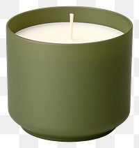 PNG  Ceremic candle jar in army green white background still life flowerpot. AI generated Image by rawpixel.