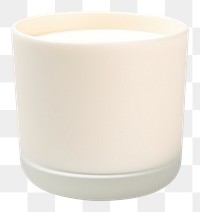 PNG  Ceremic candle jar in off-white simplicity porcelain glass. AI generated Image by rawpixel.