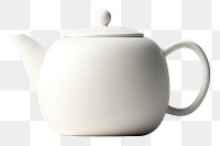 PNG Off-white teapot pottery porcelain cookware.