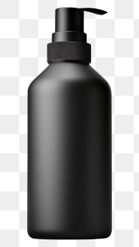 PNG  Shampoo bottle with a pump in black simplicity white background monochrome. AI generated Image by rawpixel.