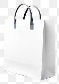 PNG  Shopping bag in white handbag white background accessories. AI generated Image by rawpixel.