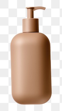 PNG Transparent-Opaque SHAMPOO BOTTLE with pump in tea brown color bottle simplicity  