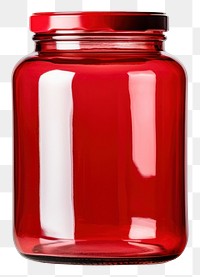 PNG  Red color jar white background drinkware.