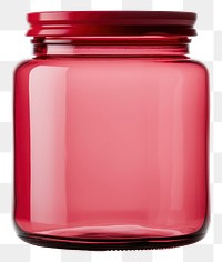 PNG  Red color jar white background container.