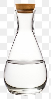 PNG  Scandinavian carafe of water transparent bottle glass.