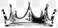 PNG Crown Chrome material crown jewelry white background.