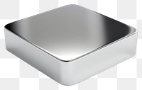 PNG Ipad Chrome material platinum silver white background.